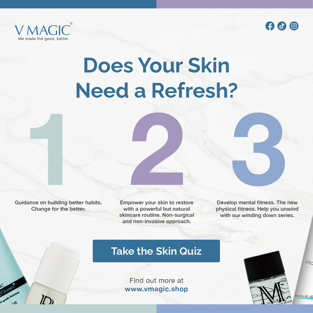 Take the skin quiz to check if there are signs of skin barrier damage. 
